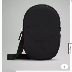 NWT Lululemon Team Canada Maple Leaf Future Legacy Crossbody Bag Black